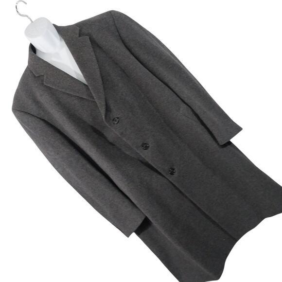 JOSEPH A. BANK! RICH DOVE GRAY 100% PURE WOOL CLASSIC OVERCOAT, TRENCH! SZ 50L - Picture 12 of 12